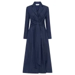 Gabriela Hearst Yunara Knotted Maxi Dress in Recycled Cotton Denim
