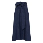 Gabriela Hearst Zivan Knotted Maxi Skirt in Recycled Cotton Denim