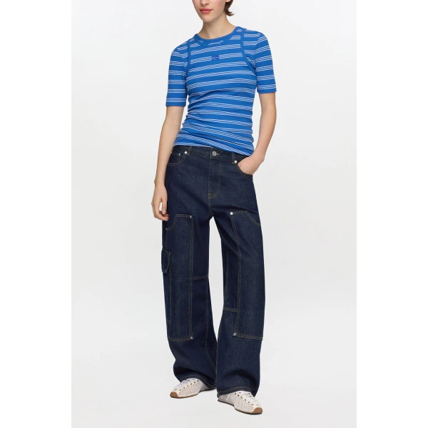 Ganni Audri Jeans in Dark Rinse Denim, view 2