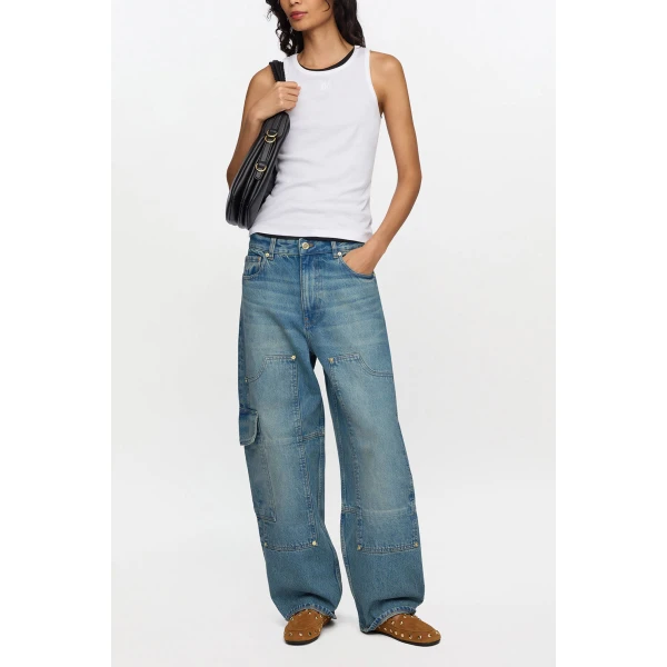 Ganni Audri Jeans in Tint Rigid Denim, view 2