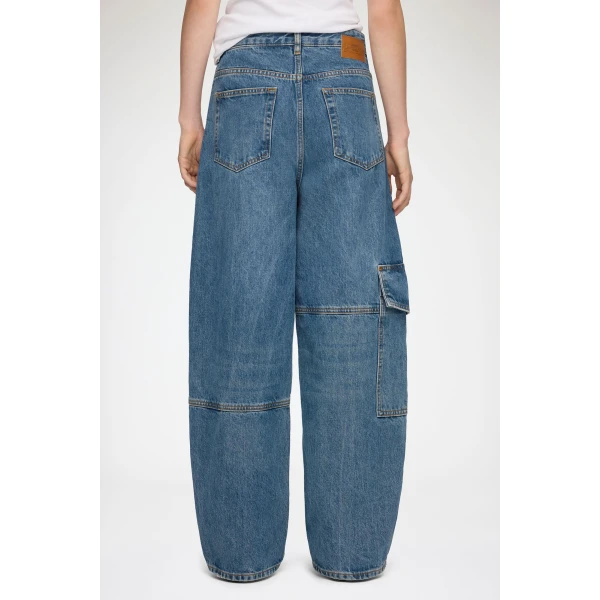 Ganni Audri Lace Jeans in Rigid Denim, view 4