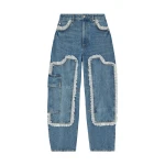 Ganni Audri Lace Jeans in Rigid Denim