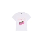 Ganni Baby Fit T-shirt with Raspberry Top