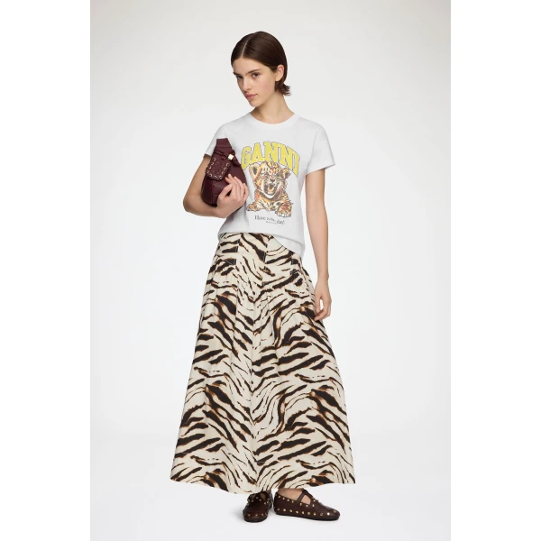 Ganni Baby Fit T-shirt with Tiger Top, view 3