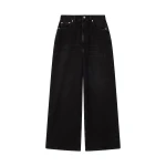 Ganni Baggy Jeans in Black Washed Denim