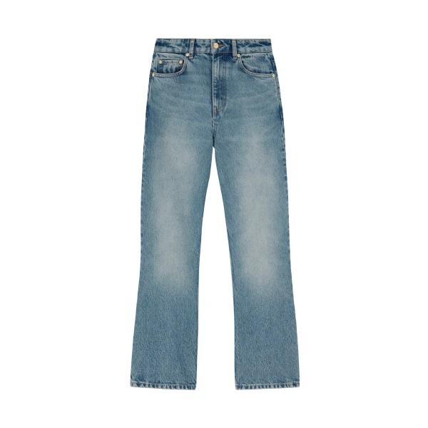 Ganni Betzy Cropped Jeans in Tint Rigid Denim