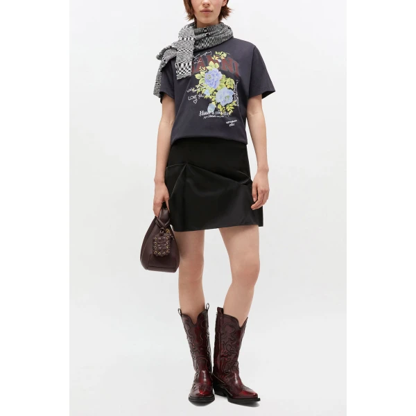 Ganni Black Rose T-shirt Top, view 3