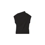 Ganni Black Ruched Top