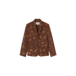 Ganni Blazer in Brown Fil Coupe