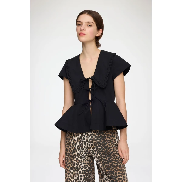 Ganni Blouse in Cotton Poplin, view 2