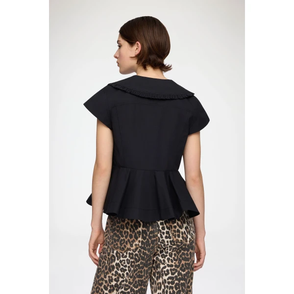 Ganni Blouse in Cotton Poplin, view 4