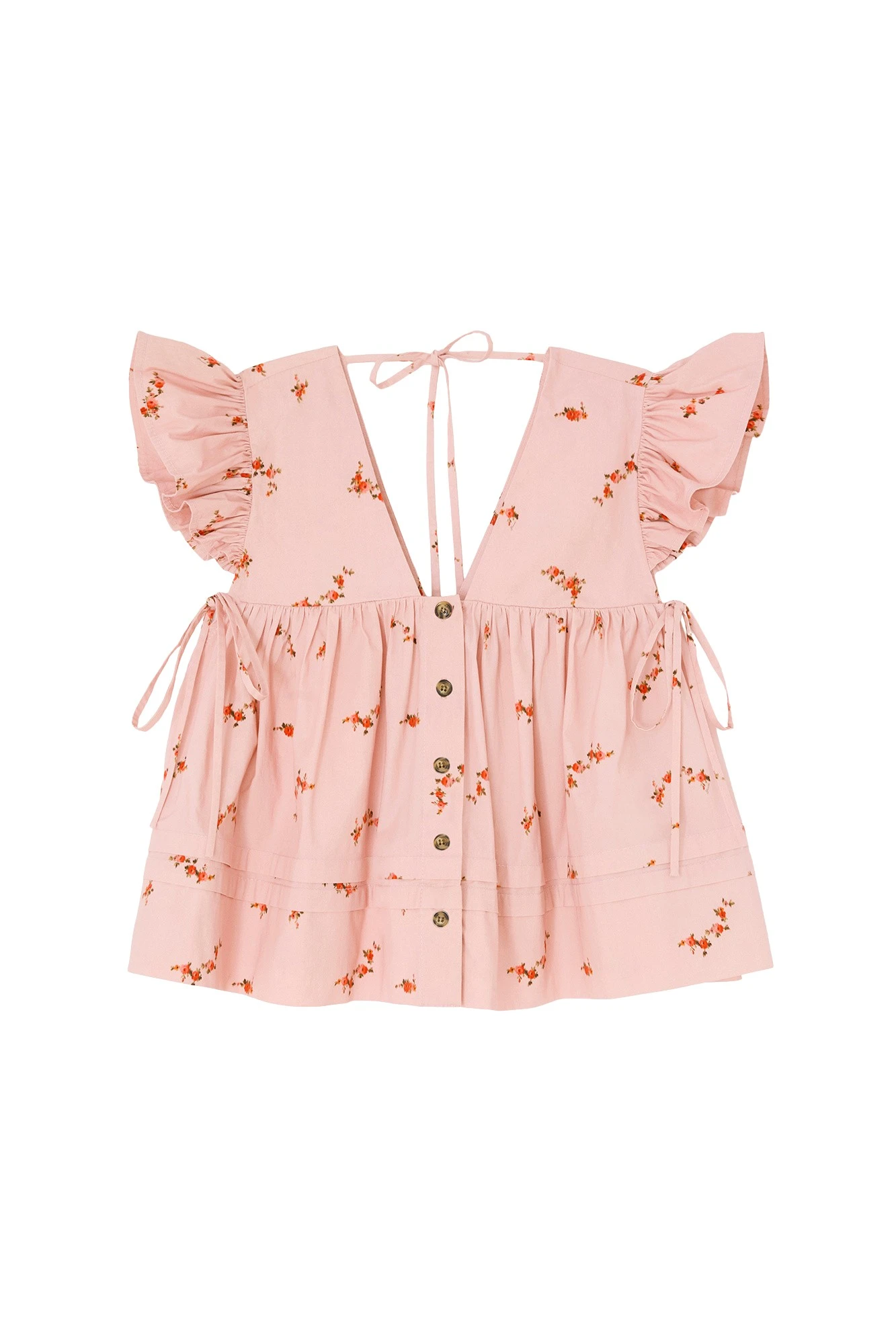 Ganni Blouse in Pink Cotton