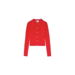 Ganni Cardigan in Red Merino
