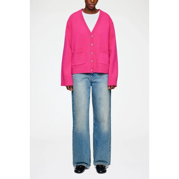 Ganni Classic Cardigan in Wool, view 2