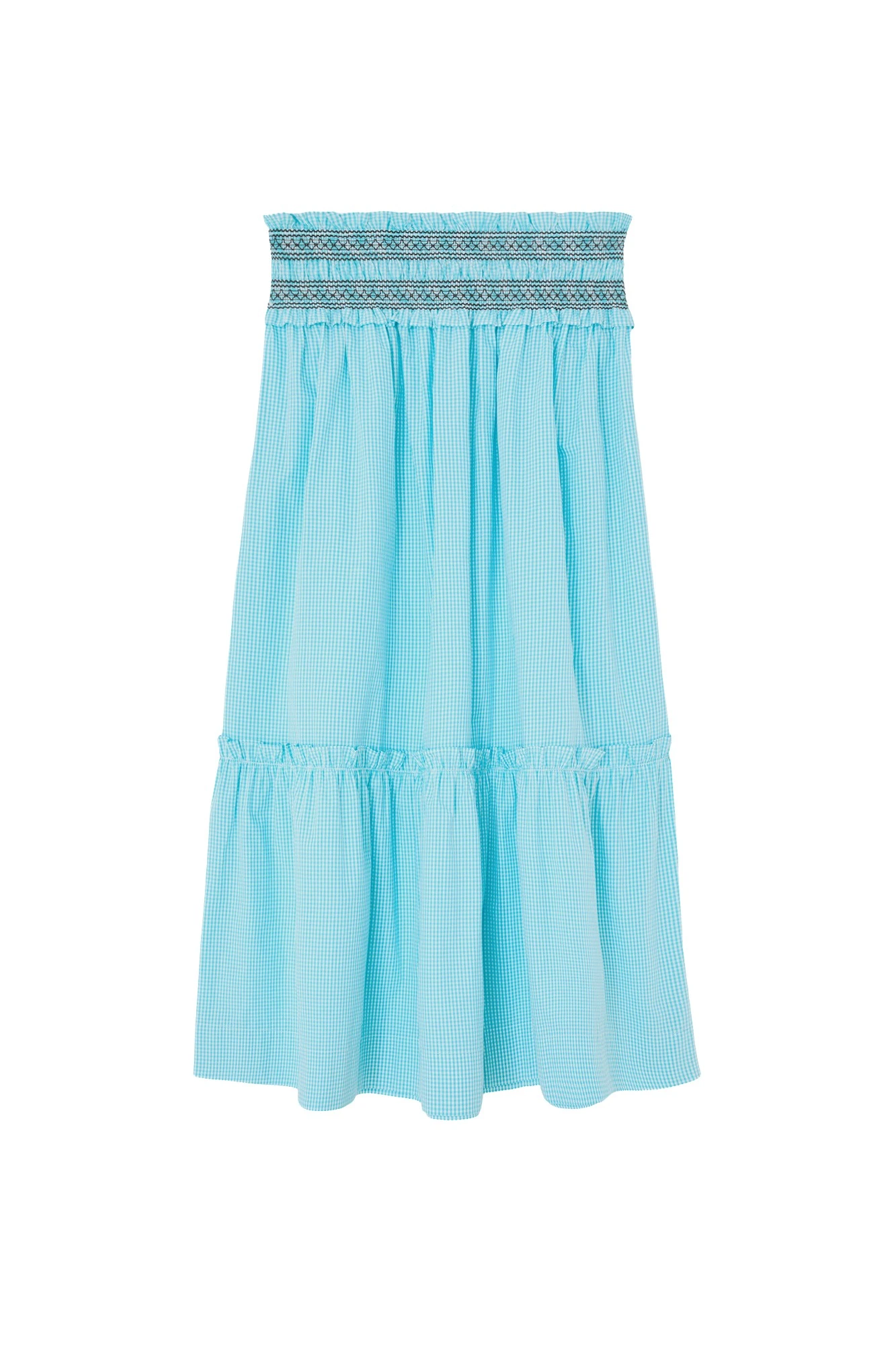 Ganni Convertible Skirt in Blue Check