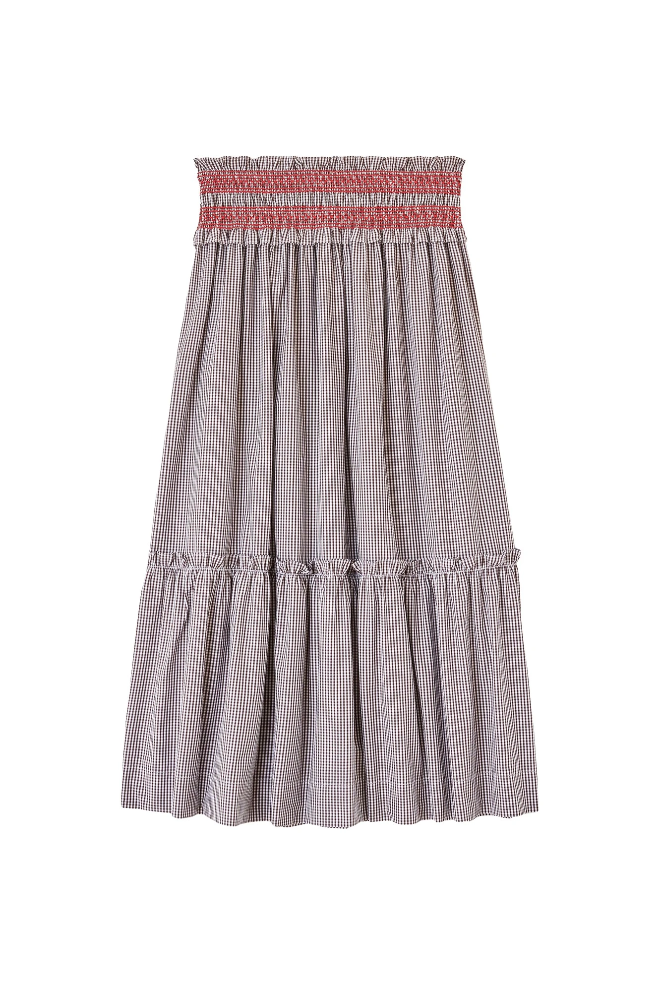 Ganni Convertible skirt in Check Cotton
