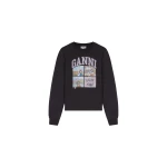 Ganni Daisy Duck Black Long-sleeve T-shirt Top
