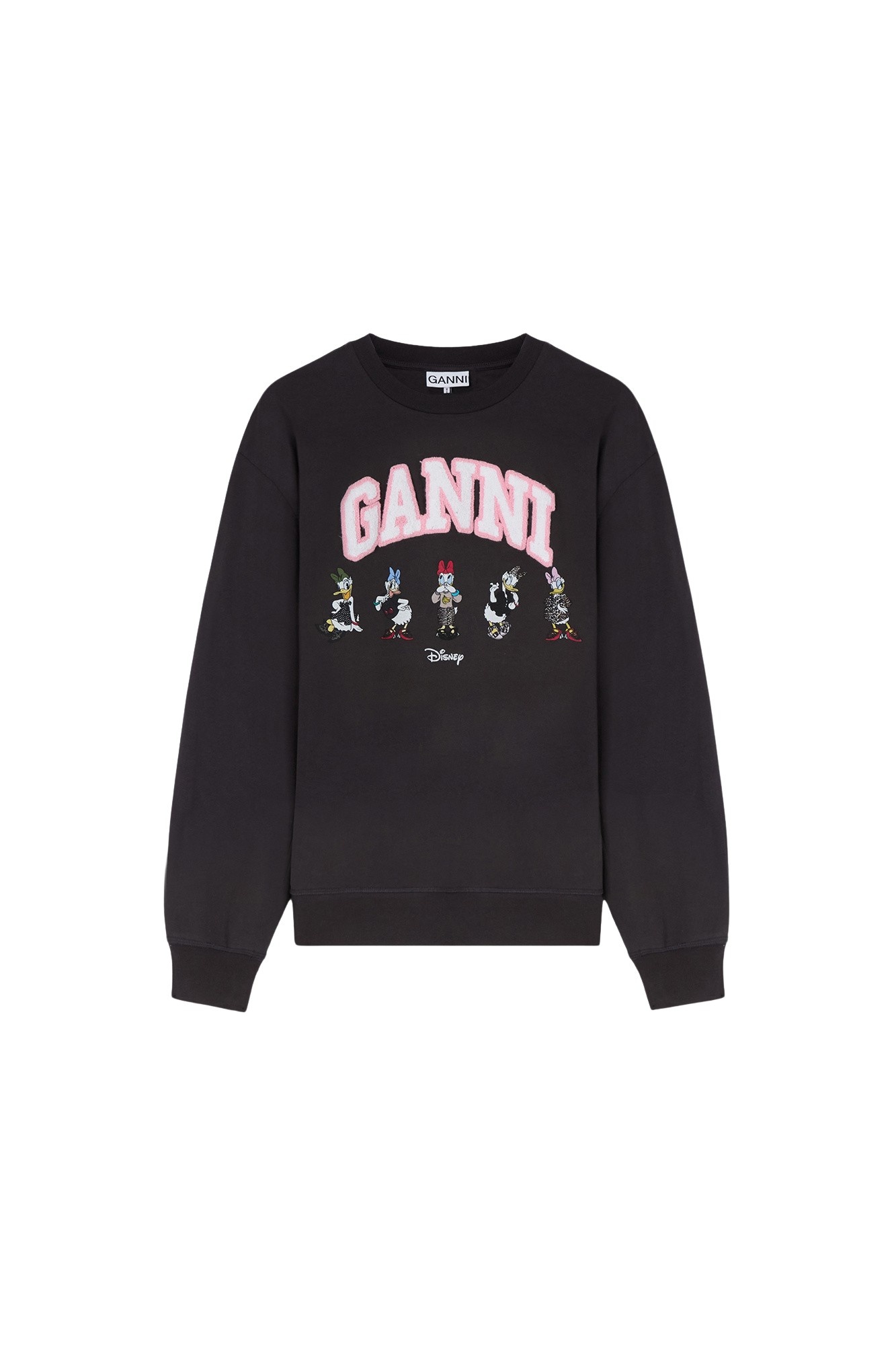 Ganni Daisy Duck Black Sweatshirt Top