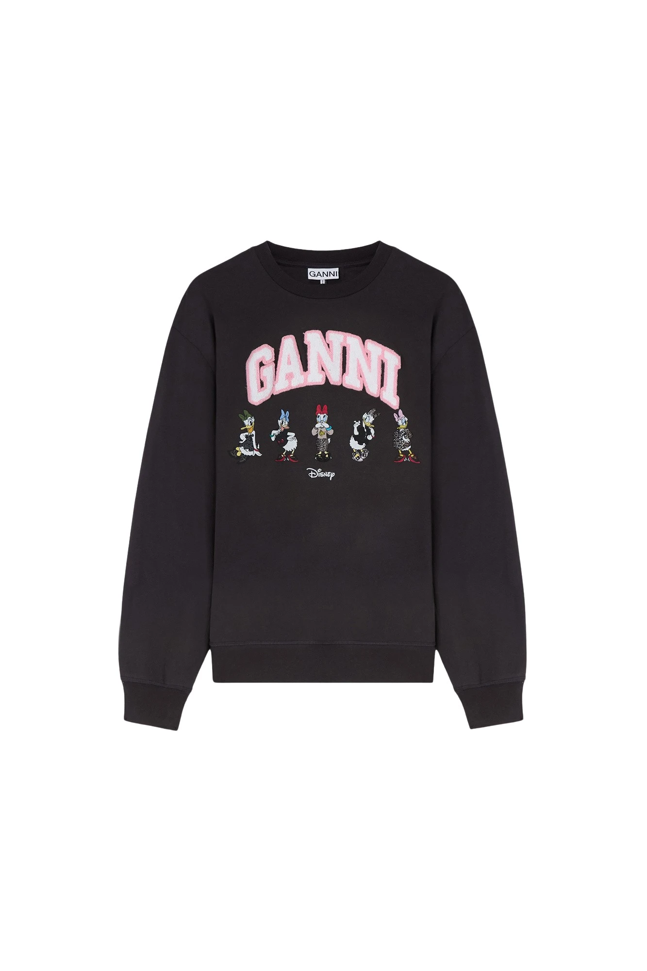 Ganni Daisy Duck Black Sweatshirt Top