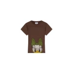 Ganni Daisy Duck Brown Baby Fit T-shirt Top
