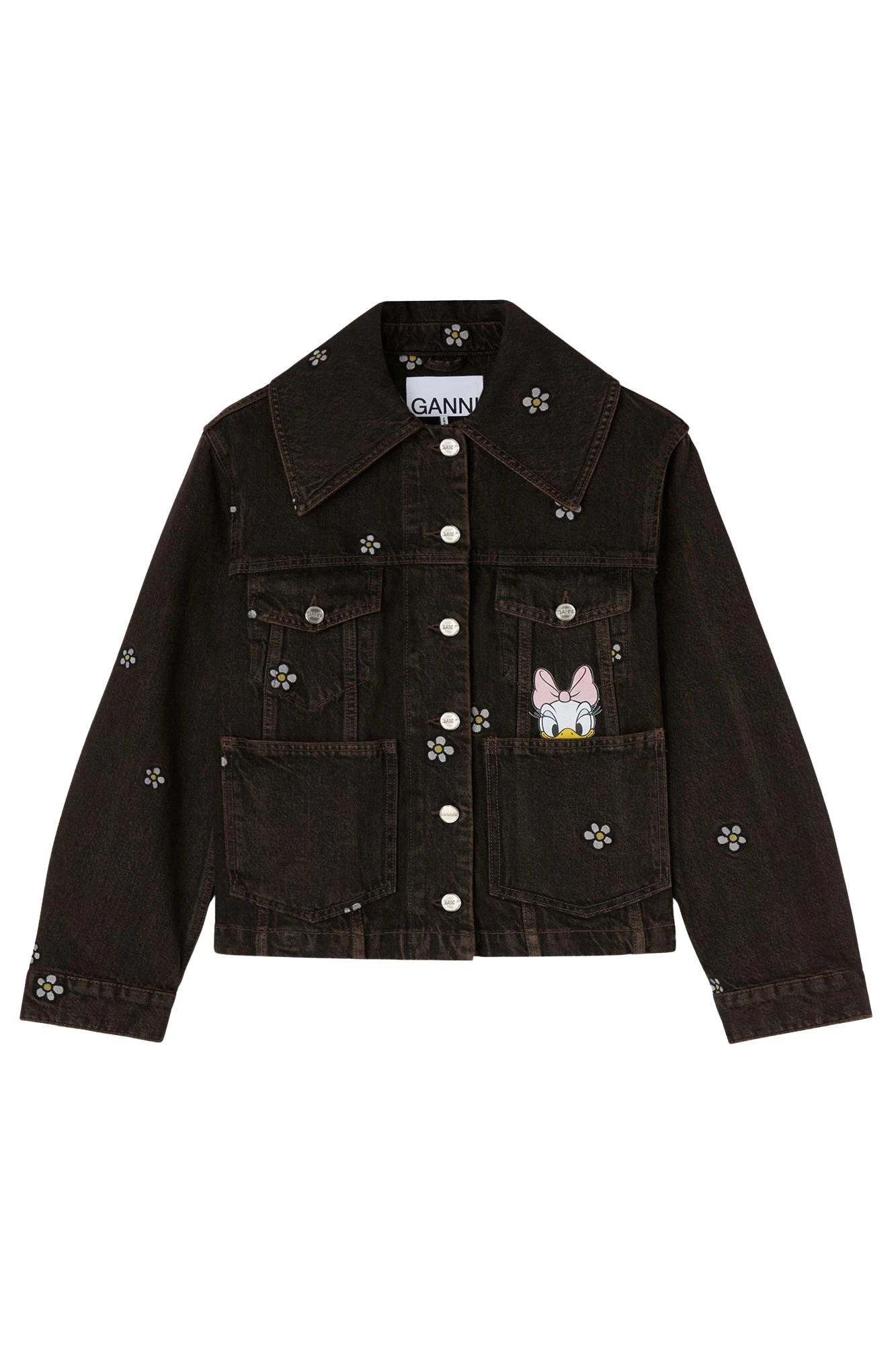 Ganni Daisy Duck Denim Short Jacket