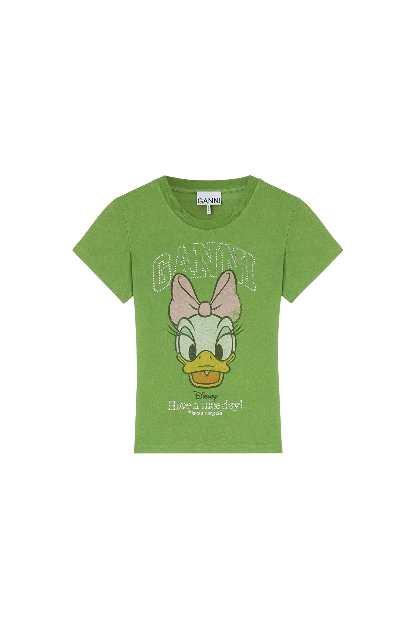 Ganni Daisy Duck Green Baby Fit T-shirt Top