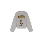 Ganni Daisy Duck Grey Sweatshirt Top