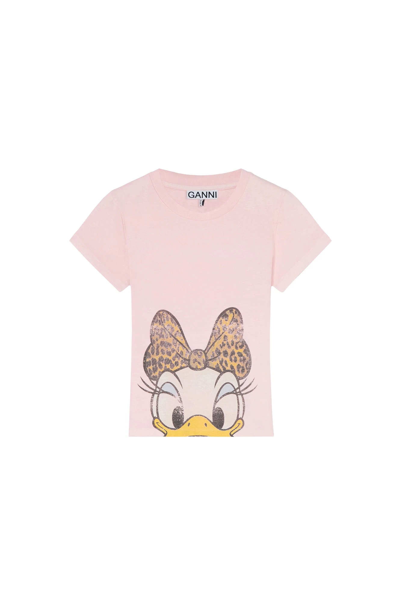 Ganni Daisy Duck Pink Baby Fit T-shirt Top