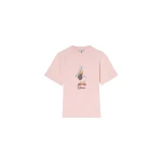 Ganni Daisy Duck Pink Printed Baby Fit T-shirt Top