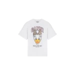 Ganni Daisy Duck White Printed T-shirt Top