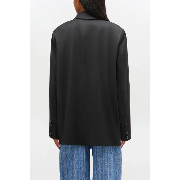 Ganni Double-breasted Wool Blazer, view 4