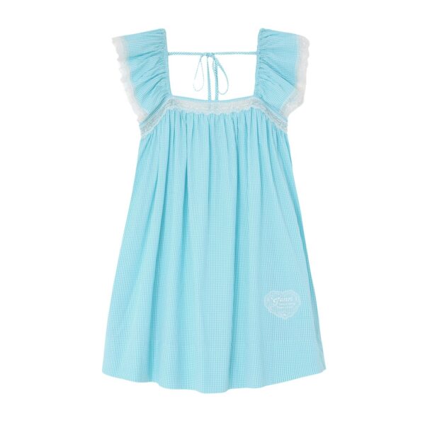 Ganni Dress in Blue Check
