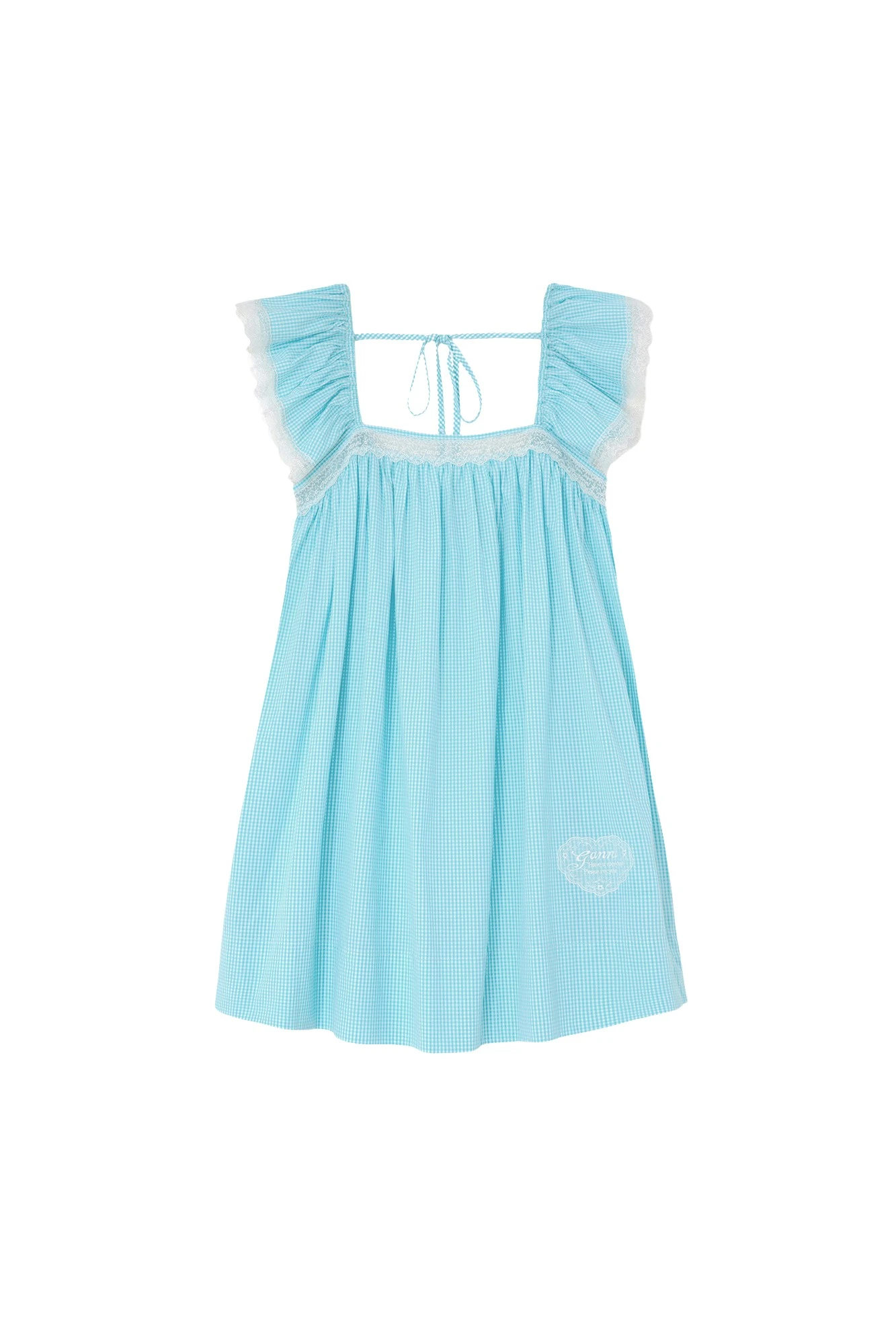 Ganni Dress in Blue Check