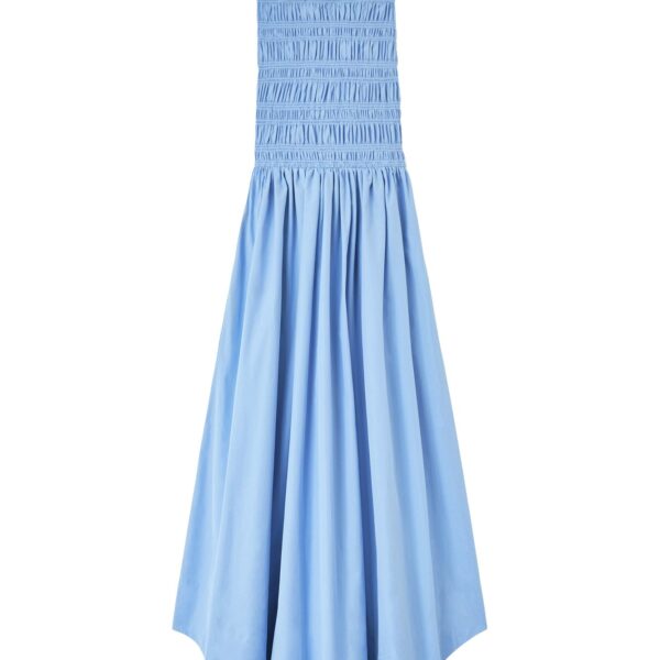 Ganni Dress in Blue Poplin