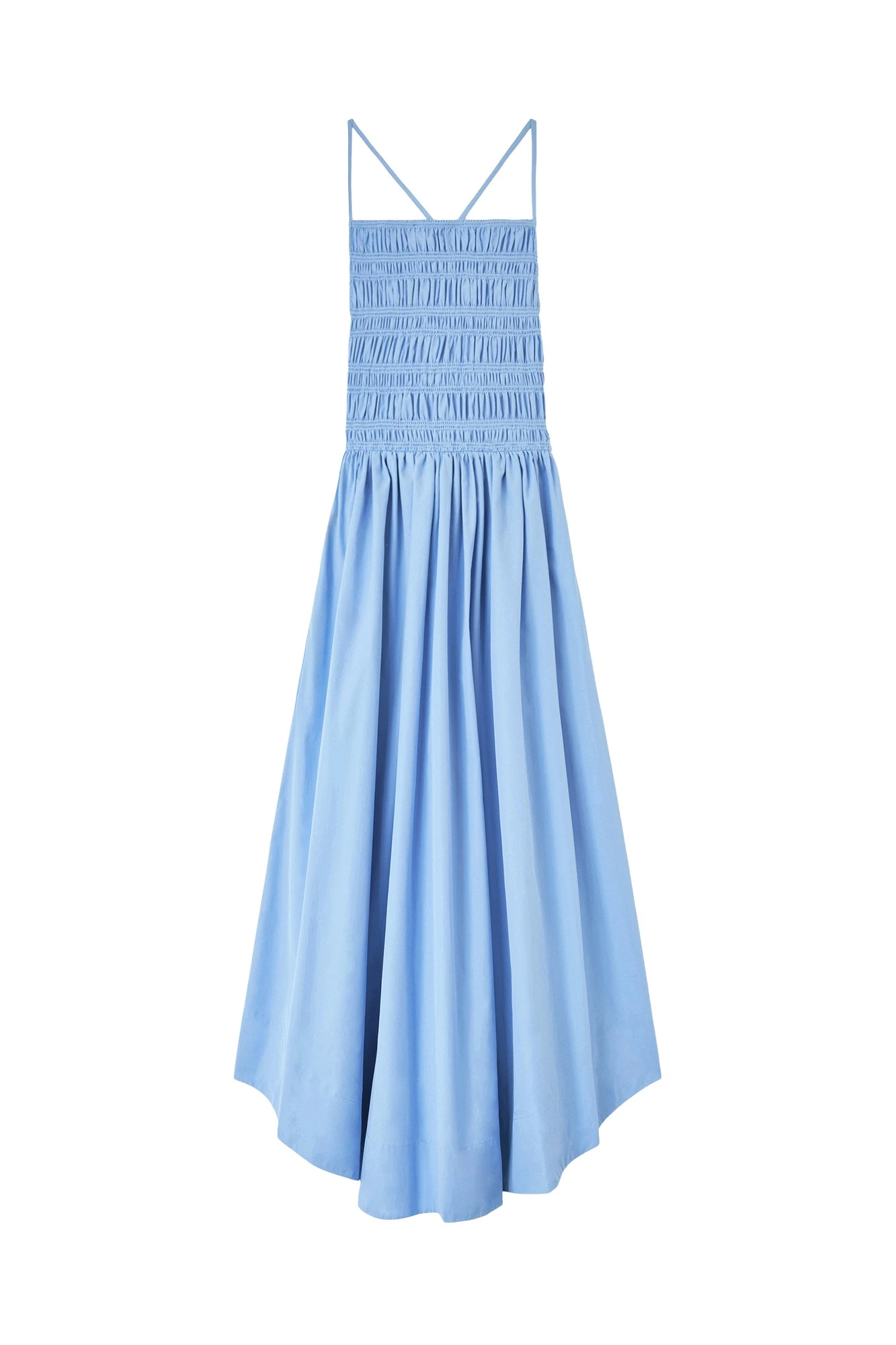 Ganni Dress in Blue Poplin