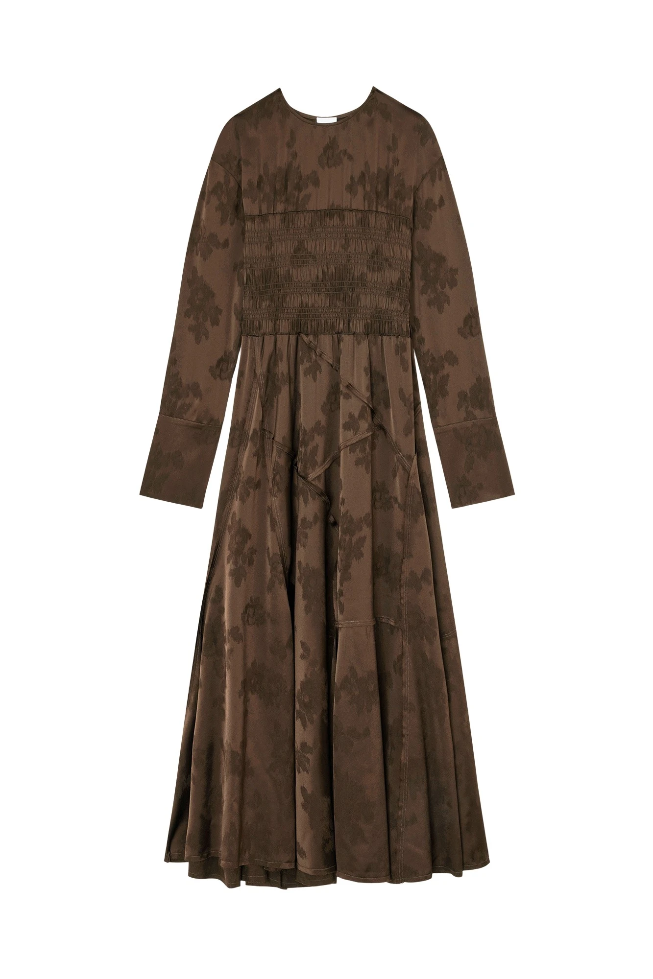 Ganni Dress in Brown Satin