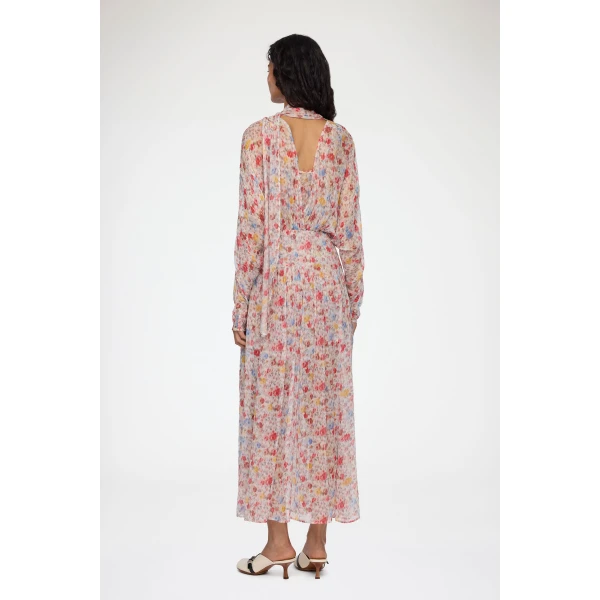 Ganni Dress in Floral Silk, view 3