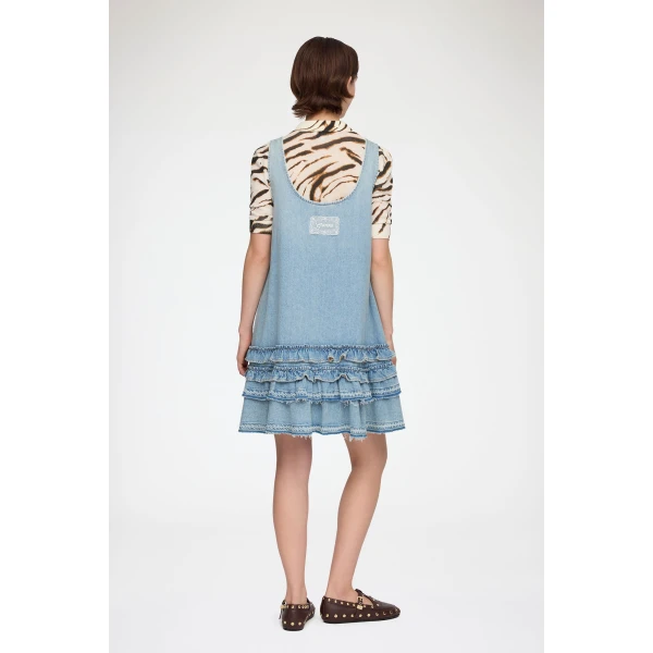 Ganni Dress in Lightweight Denim, view 3