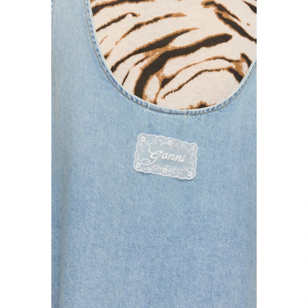 Ganni Dress in Lightweight Denim, view 4