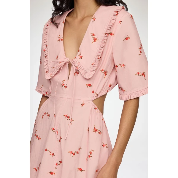 Ganni Dress in Pink Cotton, view 4