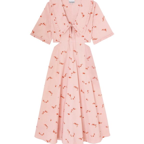 Ganni Dress in Pink Cotton