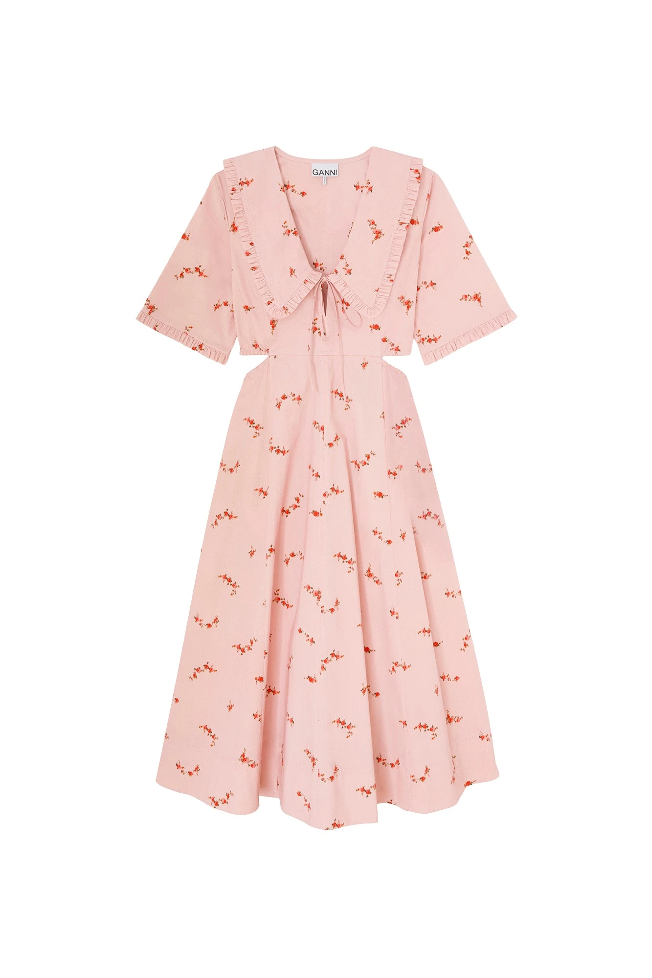 Ganni Dress in Pink Cotton