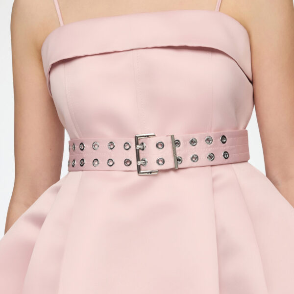 Ganni Dress in Pink Satin, view 4