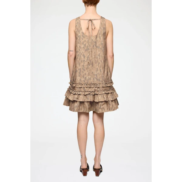 Ganni Dress in Printed Cotton, view 3