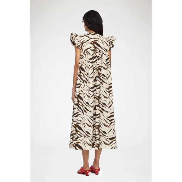 Ganni Dress in Printed Cotton, view 3