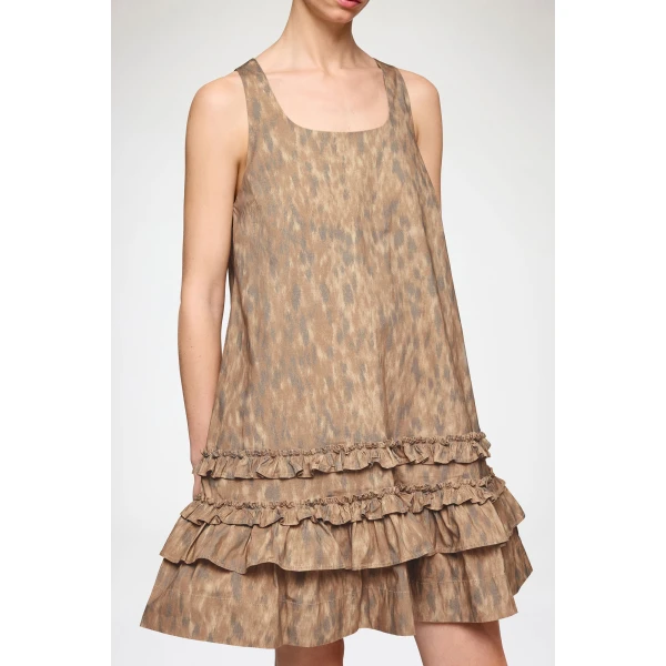 Ganni Dress in Printed Cotton, view 4