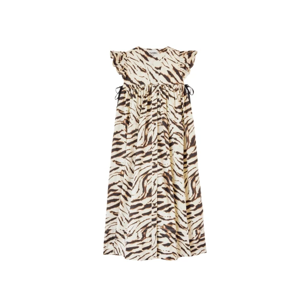 Ganni Dress in Printed Cotton