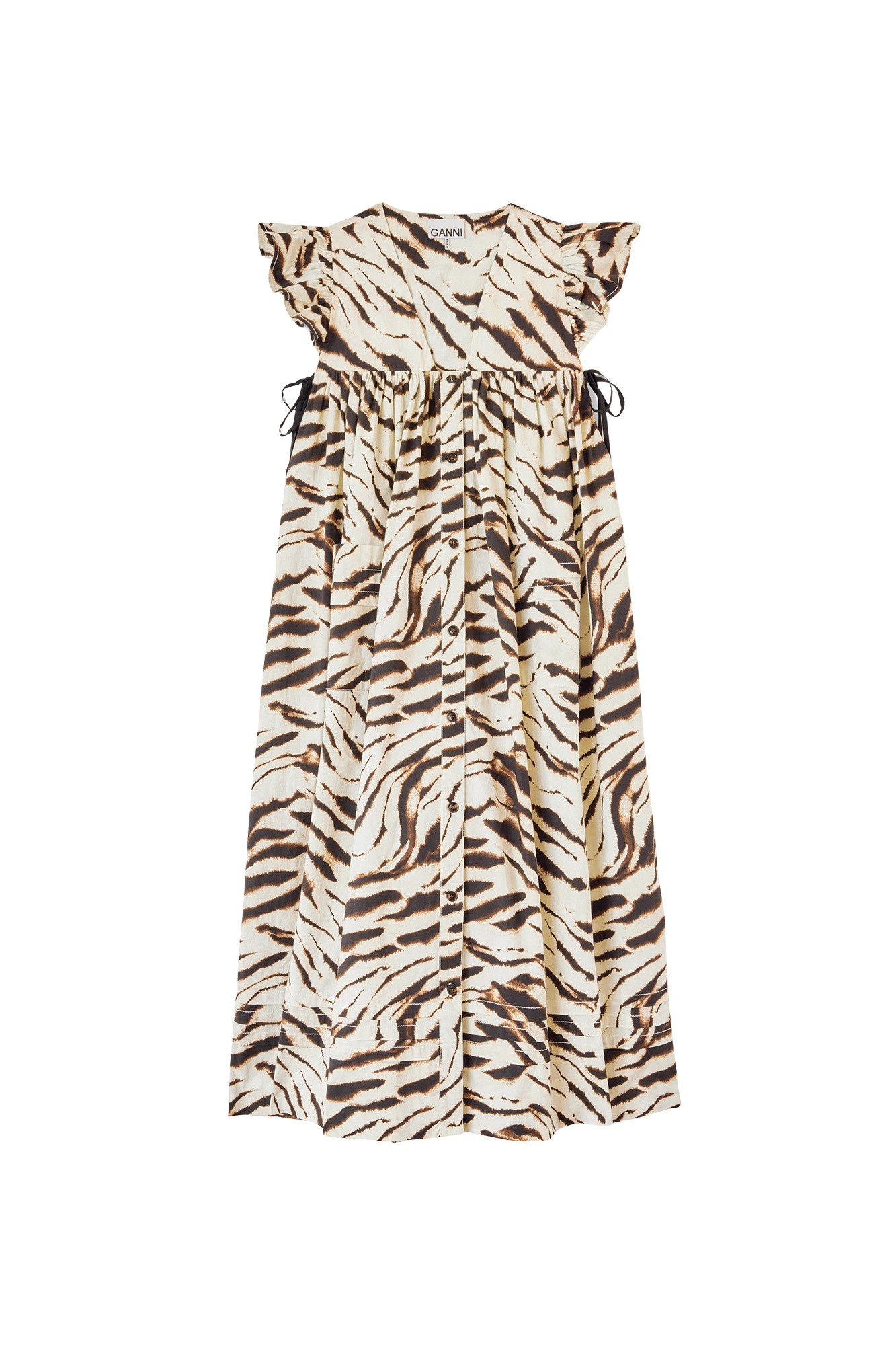 Ganni Dress in Printed Cotton