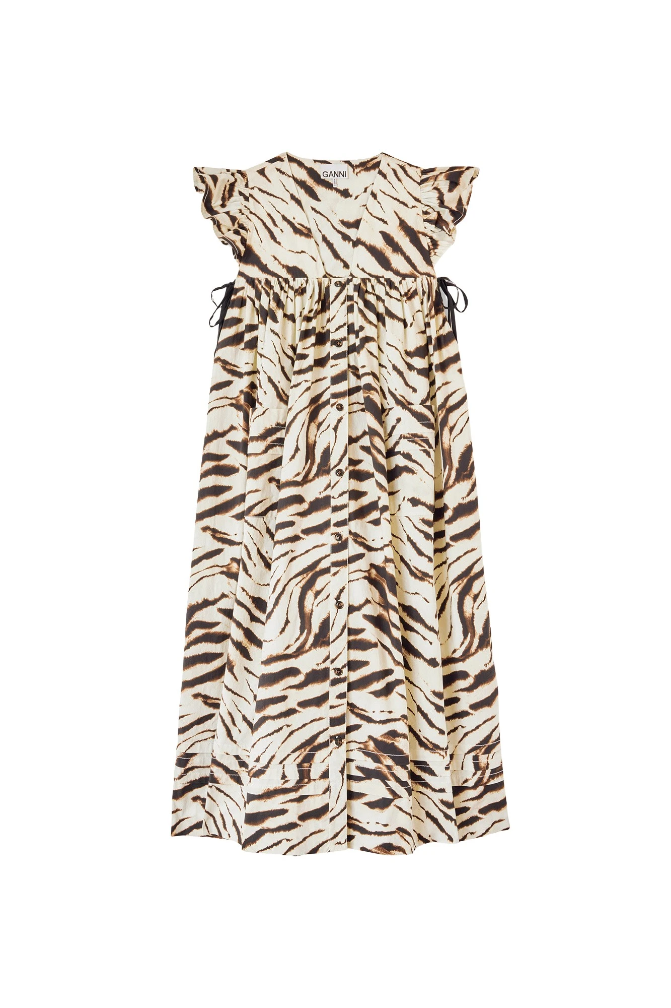 Ganni Dress in Printed Cotton