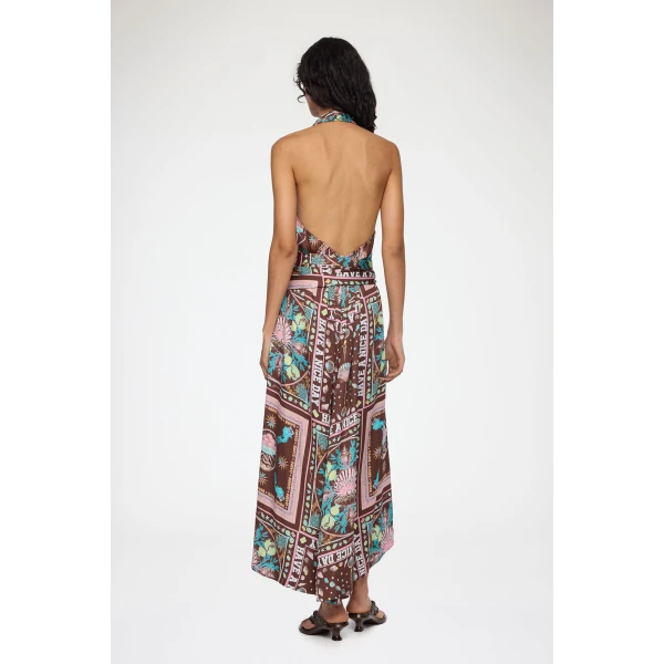 Ganni Dress in Printed Twill, view 3